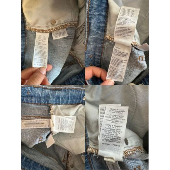 Madewell euc distressed denim jeans size 26 patched frayed inseam straight leg - Picture 8 of 10